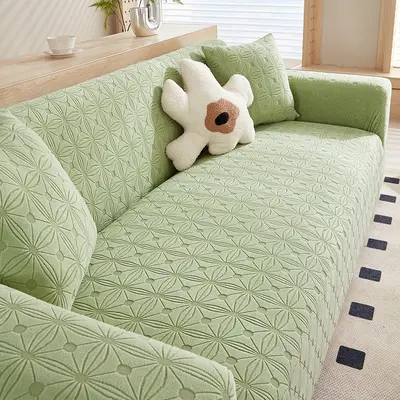 2024 New Cream Style Elastic Sofa Cover All-Inclusive Universal Cover Universal Cat Scratch Prevention Sofa Cover Furniture Protector Non-Slip - 9