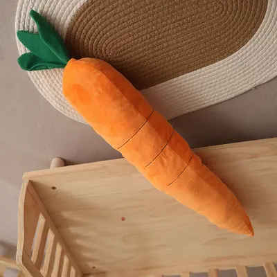 Bite-Resistant Cat and Dog Toy, Simulated Large Carrot Fake Fruit Design - 4