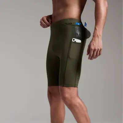 Men's Cycling Training Shorts, Multi-Pocket, High-Elasticity Compression Running Tights - 4