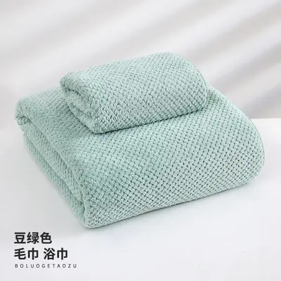 Korallenfleece Handtuchtuch 3er-Set mit Ananasmuster - 12