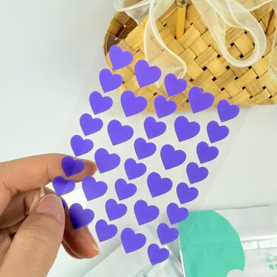 Colorful Heart-Shaped Acne Patches, Hydrocolloid, 36 Pieces