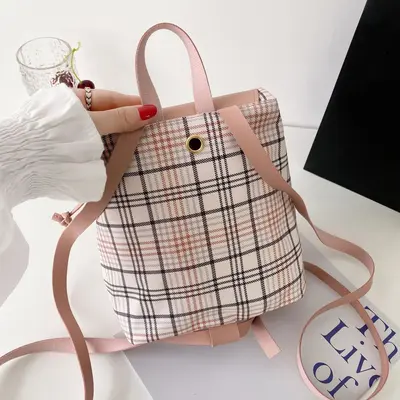 Women's mini bucket backpack, waterproof, Korean style