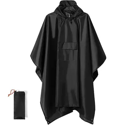 3-in-1 multifunctional poncho raincoat for cycling, outdoor hiking and mountaineering, waterproof breathable adult tactical poncho - 7