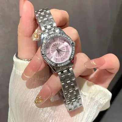 MICAI Women's Watch Fresh Blue Daisy Rhinestone Small Dial Elegant Ladies Quartz Watch Hot Selling Cross-border - 7