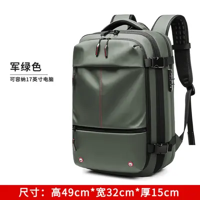 Men's backpack with vacuum compression and anti-theft feature - 9