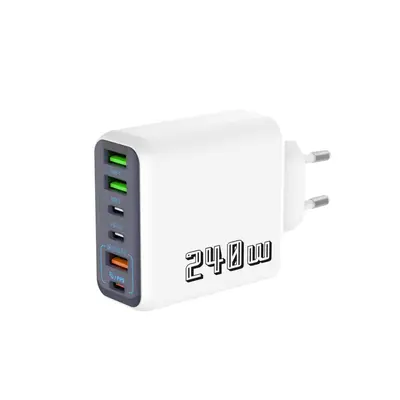 240W Çok Portlu Telefon USB Şarj Cihazı Üç-in-Bir Hızlı Şarj PD Şarj Başlığı Çoklu Delikli iQOO Şarj Başlığı Evrensel - 7