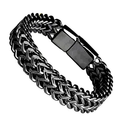 Stainless steel men's bracelet two-sided punk style - 9
