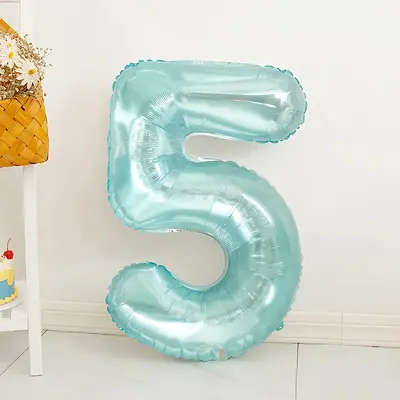 32 inç Mavi Kristal Jöle Sayı Balonu Doğum Günü Partisi - 12