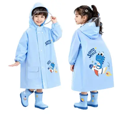 Children's raincoat, full body waterproof, backpack opening - 6