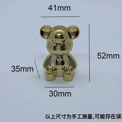 Electroplated Bear Knob, Glass Lid Handle for Milk Pot