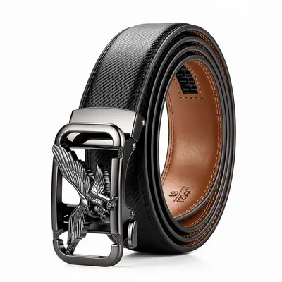 Amazon Cross-border Men's Leather Belt Genuine Leather Automatic Buckle Youth Business Factory Wholesale Belt - 9