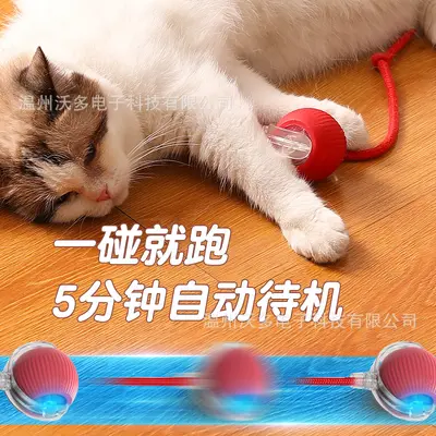 Automatic Cat Teaser Ball, Bite-Resistant, with Rope - 5
