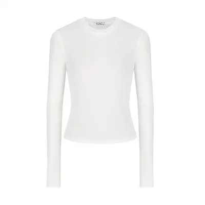 Women's Round Neck Long-Sleeve Basic T-Shirt, Slim Fit - 8