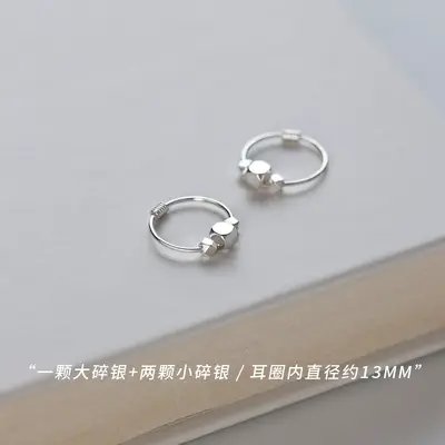 999 Sterlingsilber Stecker Ohrringe Damen, Nischendesign - 8