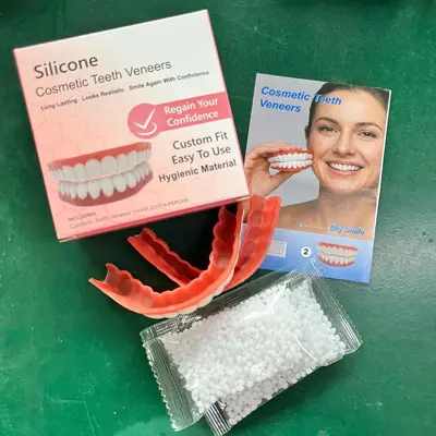 Realistisches Zahnkaschierungsset, Q-6 mit 20 g Zahnkleber - 2