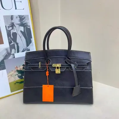 Damen-Patchwork-Platinum-Tasche, großes Fassungsvermögen, minimalistisch - 11