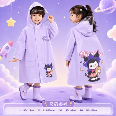 Children's raincoat, full body waterproof, backpack opening - 9