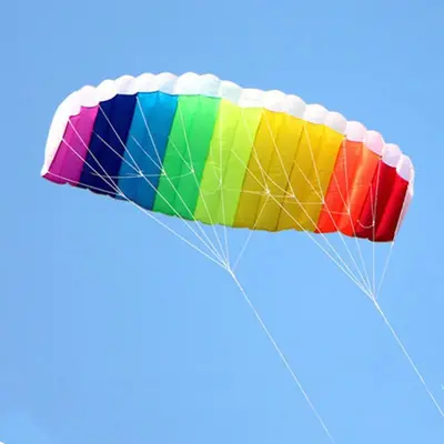 Weifang Soft Rainbow Umbrella Kite, Double-Line Stunt Kite - 7