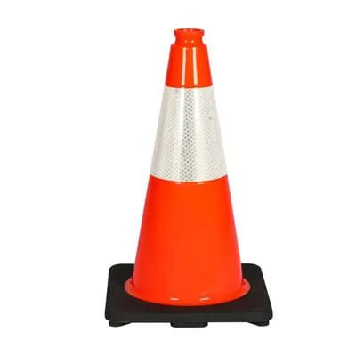 US-Style Black-Base Handle PVC Traffic Safety Road Cone Roadblock Ice Cream Bucket Reflective Cone Warning Isolation