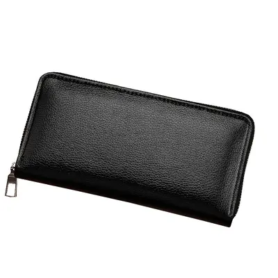 Men's Long Clutch Wallet with Zipper and Large Capacity - 3