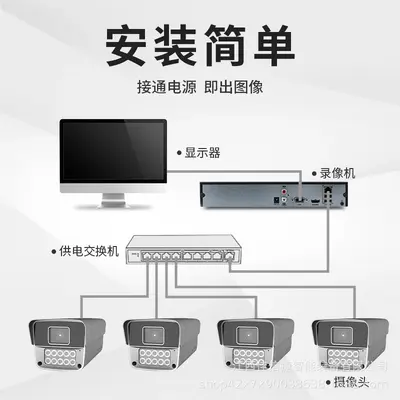 8 megapixel POE security camera, night vision, network system