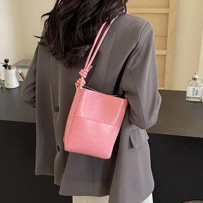 2025 Summer Popular Mini Small Bags for Women New Solid Color Foreign Style Crossbody Bag Korean Style Textured Bucket Bag