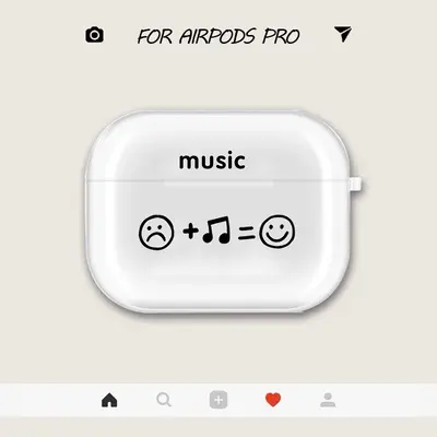AirPods 4th Gen Smiley Face Protective Case, Transparent - 3