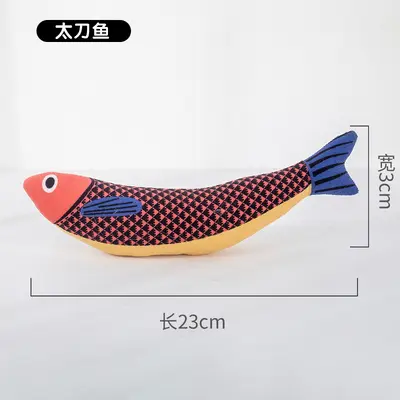 Seafood and Fish Themed Cat Toy with Catnip, Bite-Resistant - 12