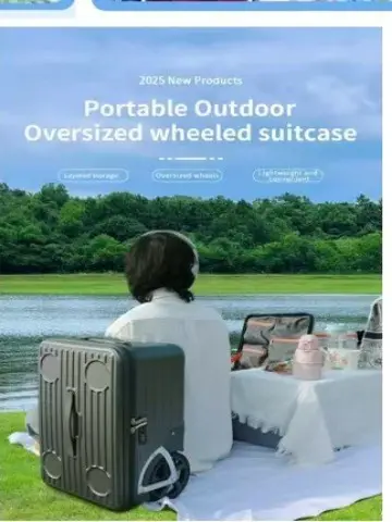 All-Aluminum Trolley Suitcase with Large All-Terrain Wheels - 5