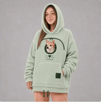 BK8832 Kapüşonlu Polar Astarlı Flanel Sweatshirt Unisex Bol Kesim Büzgülü - 8