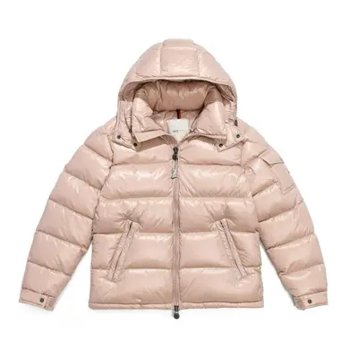Maire Women's Down Jacket, Unisex Hooded Jacket, Solid Color - 7