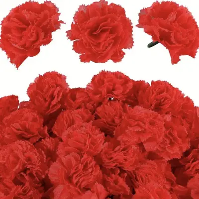 6 cm Karanfil Yapay Çiçek, DIY Çelenk Aksesuarı, Cadılar Bayramı ve Düğün İçin - 8