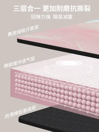 5mm Yogamatte, Wildleder, geruchslos, schweißabsorbierend