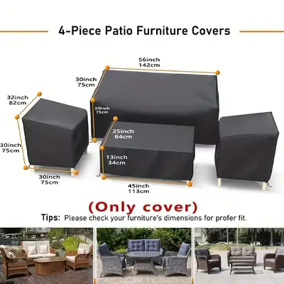 210D Oxford Fabric Outdoor Furniture Cover for Garden Table and Chairs