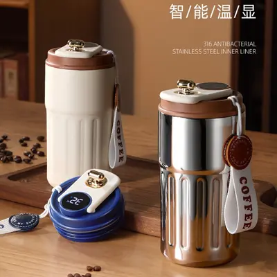 316 Stainless Steel Thermos Mug with Smart Temperature Display - 3