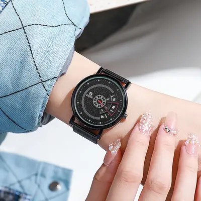 TikTok Kuaishou Aynı Stil Lise Öğrenci Süper İnce Erkek Saati Orta Öğrenci Moda İlkokul Son Sınıf İğneli Saat Yeni Konsept Erkek Saati - 8