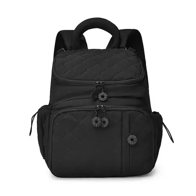 Diamond-Quilted Waterproof Mommy Bag, Multifunctional Diaper Bag - 8