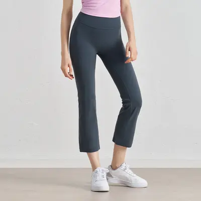 Damen nahtlose weite Yogahose mit hohem Bund und Po-Effekt - 13