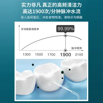 YASI冲牙器女士家用便携式洗牙器超长续航IPX7防水正畸智能冲牙器