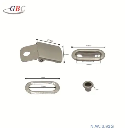 Stainless Steel Oval Eyelet 4-Piece Baseball Cap/Duck Bill Cap Adjustment Buckle Wholesale - 10