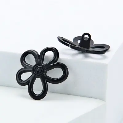 Irregular Small Floral Hollow Metal Buttons for Coats
