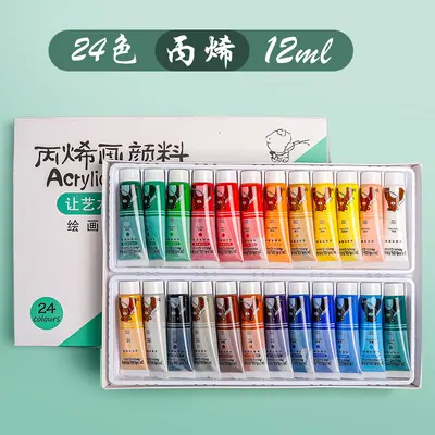 Acrylfarben-Set, waschbar, Textilfarbe, farbig - 9