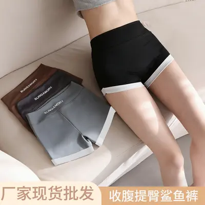 Women's Summer Thin Safety Shorts, Anti-Glare, Tummy Control Yoga Base Shorts - 5