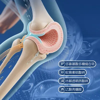 小蓝管氨糖外用涂抹凝胶软骨素运动关节舒缓膝盖肩颈疼痛按摩膏