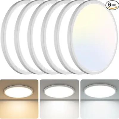 Ultradünne LED-Deckenleuchte, 24W/28W/38W/48W, farbeinstellbar, Wohnzimmer