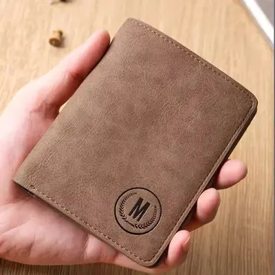Minimalist Men's Short Wallet, Retro Design, Multi-Card Slots - 5