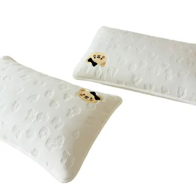 Dokulu yastık kılıfı çift 48x74cm su geçirmez kafa yağı karşıtı