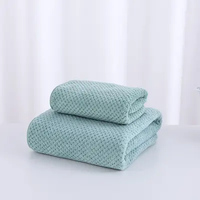 Coral velvet pineapple bath towels for home daily use, double-sided children's soft skin-friendly water-absorbent quick-drying towel for face washing and bathing - 12