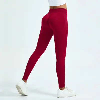 36 Renk Üç Kademeli Düşük Bel Dikişsiz Yoga Pantolonu, Kalça Kaldırıcı - 9