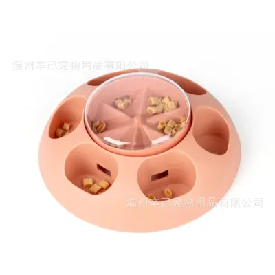 Dog Press Feeder Puzzle Toy, Slow Feeder Bowl for Cats and Dogs - 9